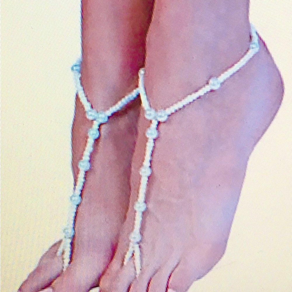 1 Pair - New Footwear Accessories / White Barefoot Sandals